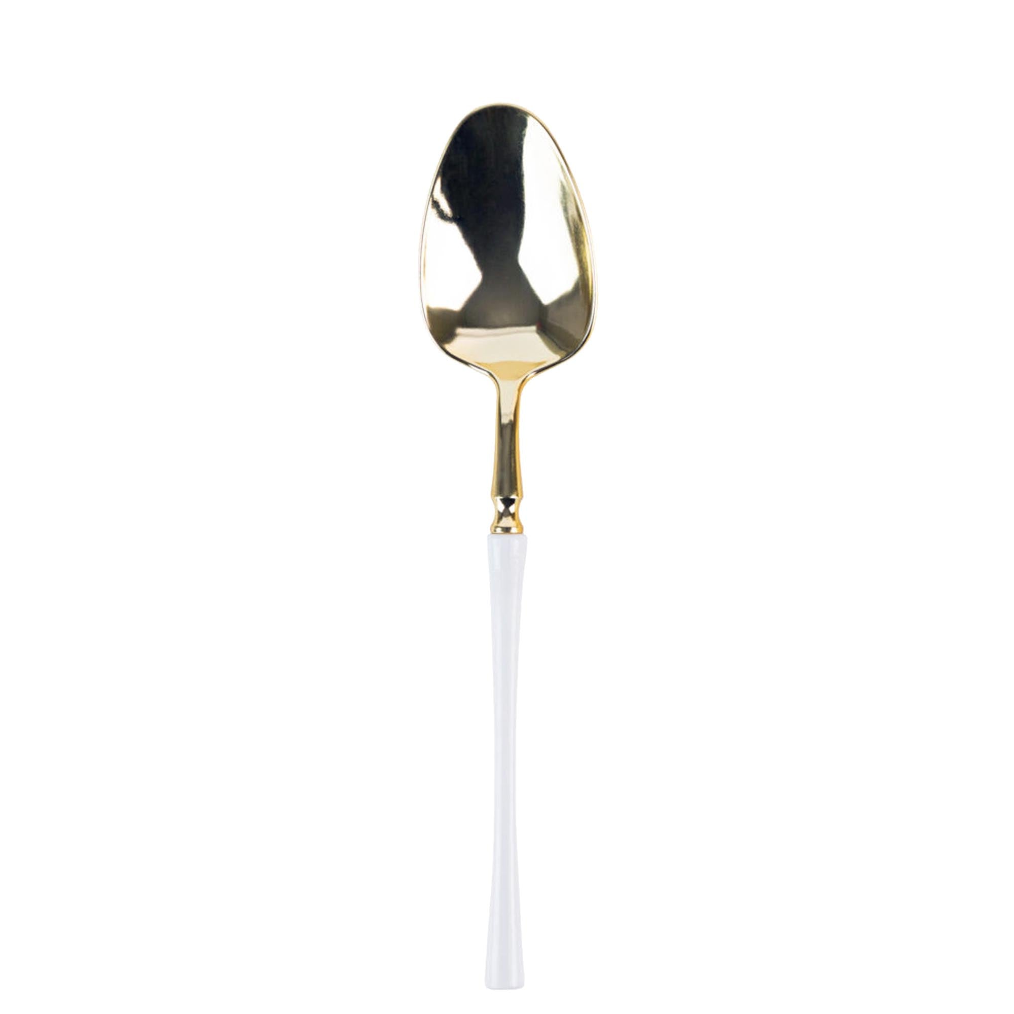 Plastic White and Gold Infinity Flatware Collection