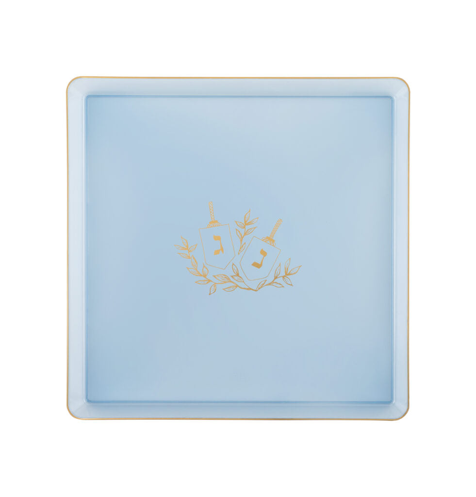 Disposable Edge Hanukkah Collection Dinner Plates Blue/Gold