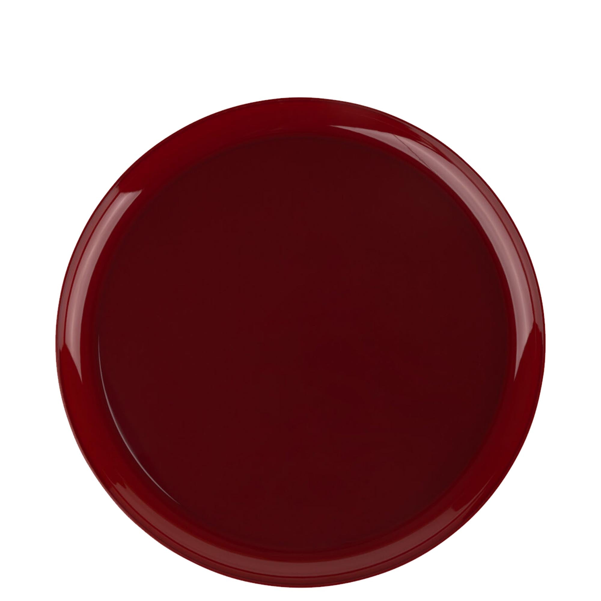 Disposable Fancy Cranberry Red Plastic Plates Edge Collection