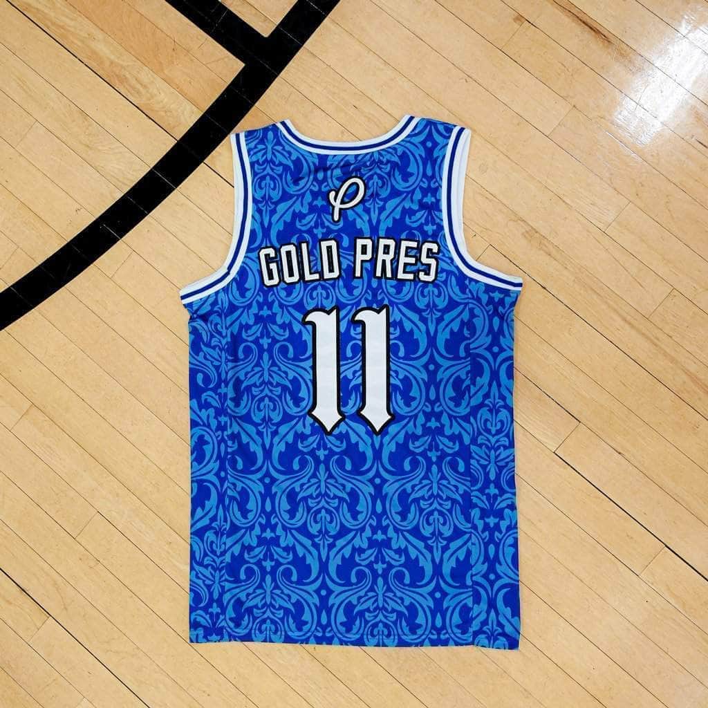 Gold Pres Basketball Jersey - Royal Blue