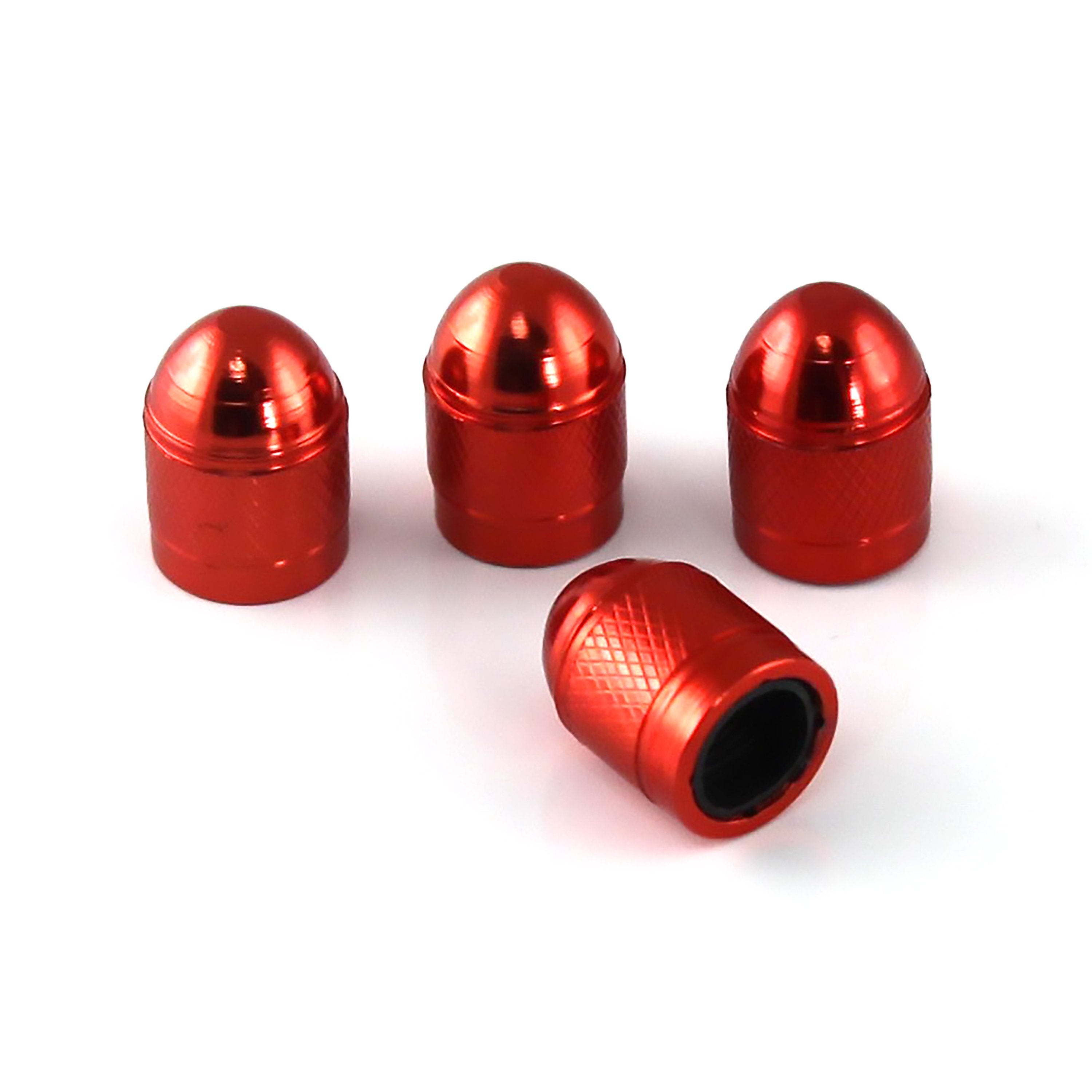  Anodized Aluminum Tire Valve Caps (Red) 