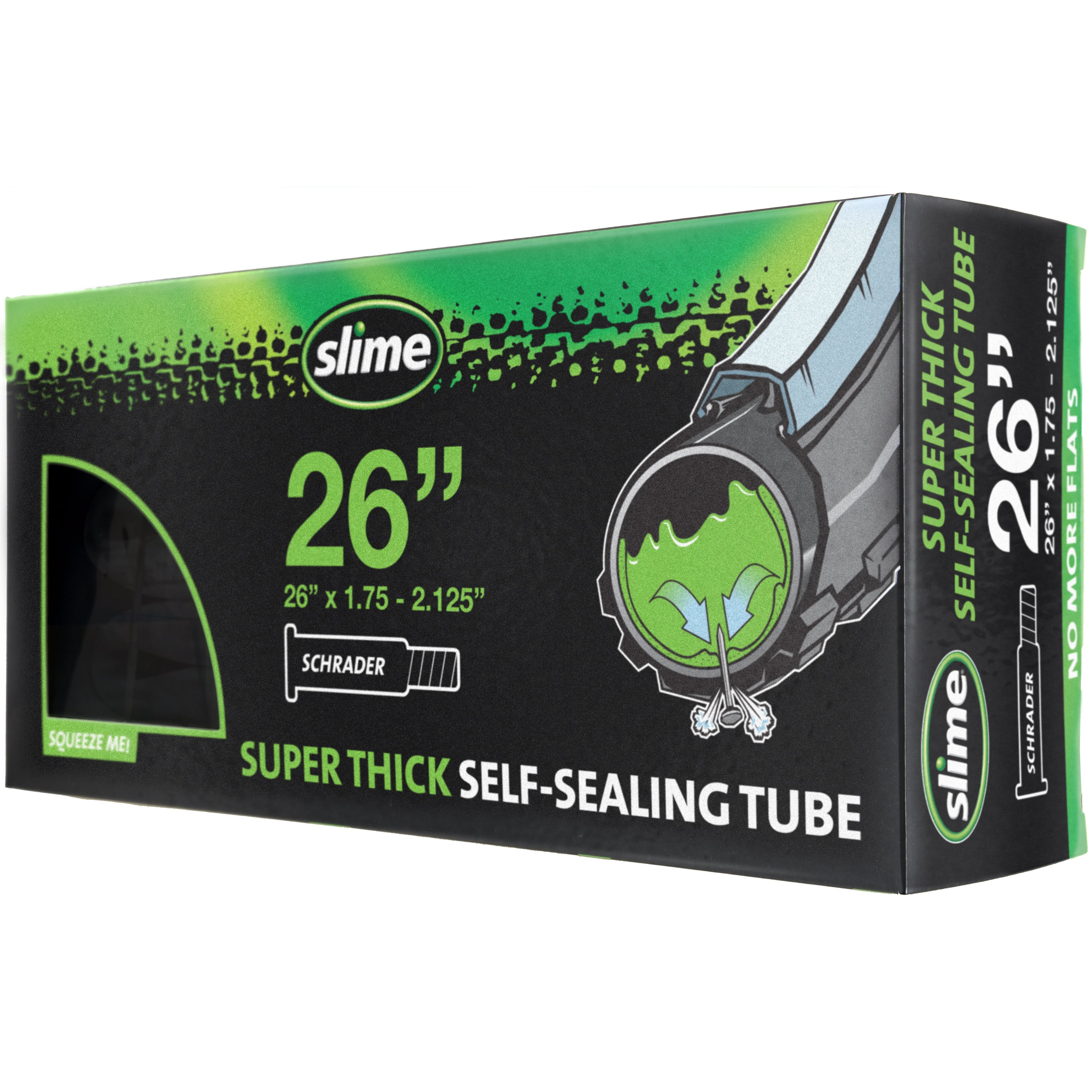  Super Thick Self-Sealing Bicycle Tubes 26" x 1.75-2.125" Schrader 