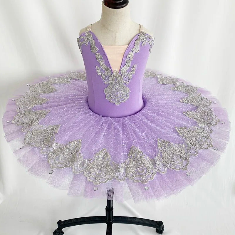 Professional Ballerina Ballet Tutu Dress For Girls Pancake  Dance Costume