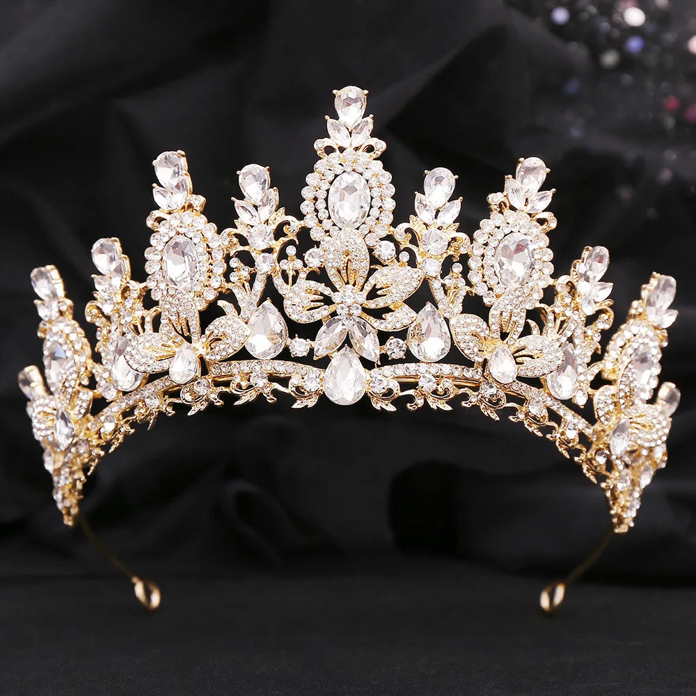 Luxurious Rhinestone Crystal Bridal Tiara Crown Accessory