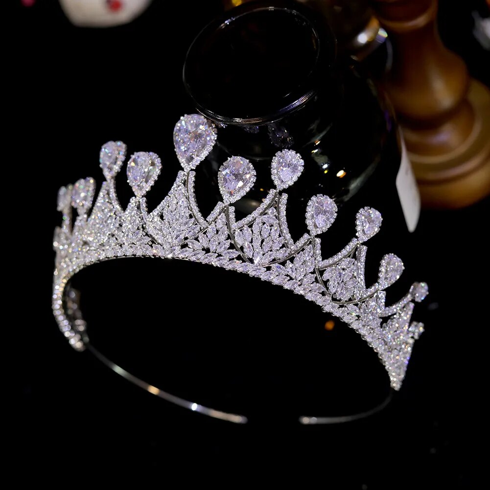 Cubic Zirconia Princess Birthday Party Bridal Wedding Hair Tiara