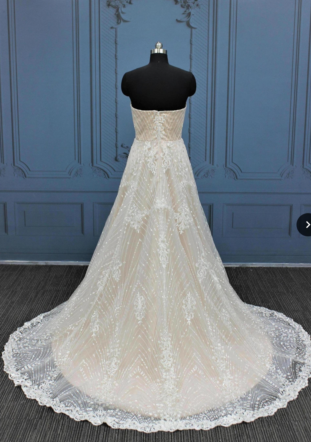 A-Line Sweetheart Tulle Lace Wedding Bridal Gown