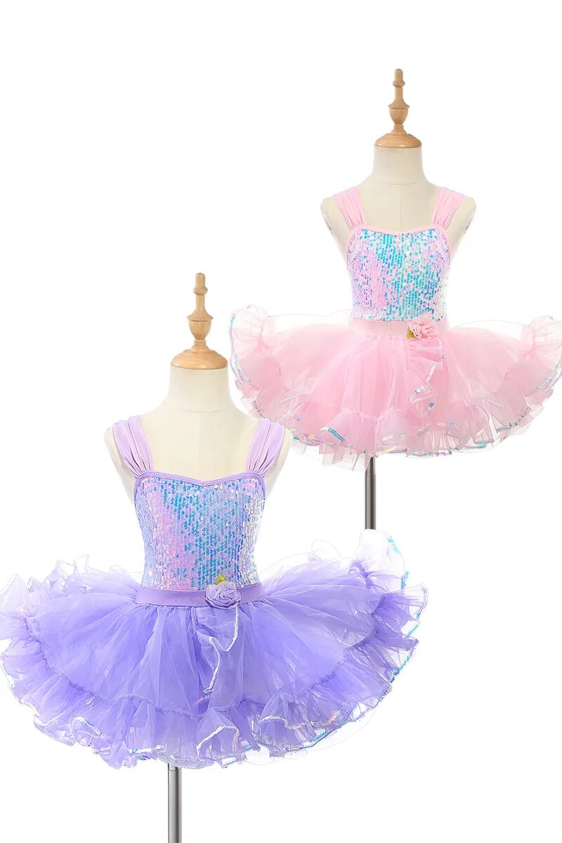 Children Ballet Dress Girls Sequined Princess Tutu Costume
