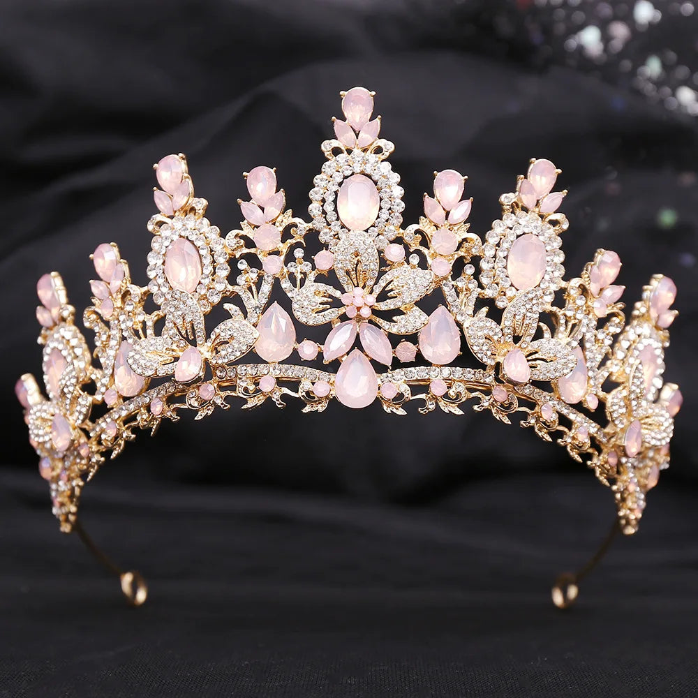 Luxurious Rhinestone Crystal Bridal Tiara Crown Accessory