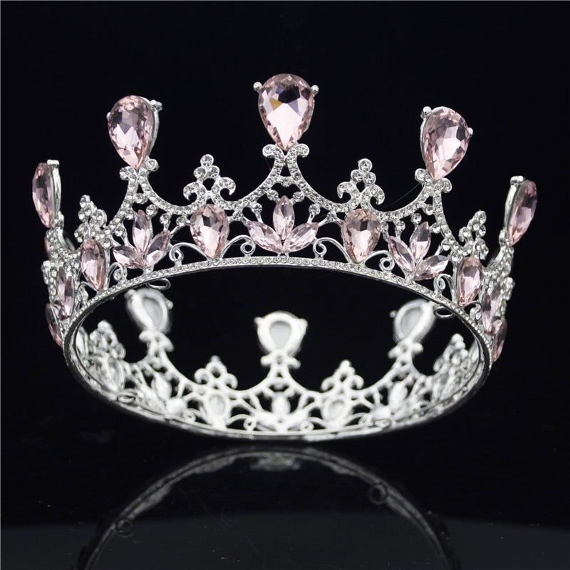 Fashion Crystal Wedding Crown Vintage Royal Queen Tiara