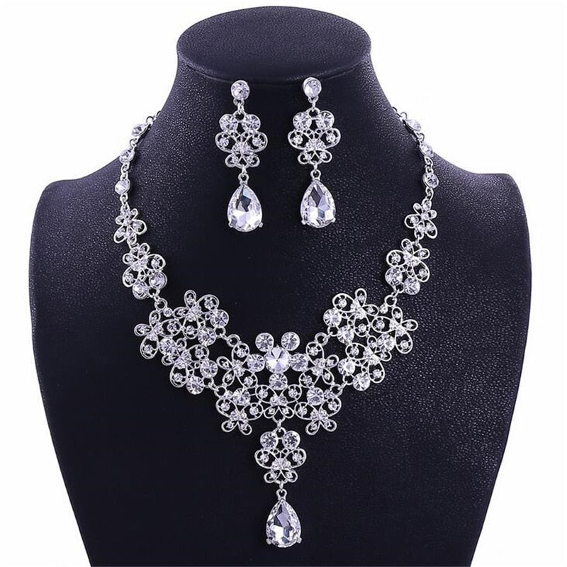 Quincea?era Prom Pageant Party Necklace Earring Sets Jewelry Accessories