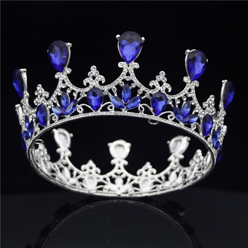 Fashion Crystal Wedding Crown Vintage Royal Queen Tiara