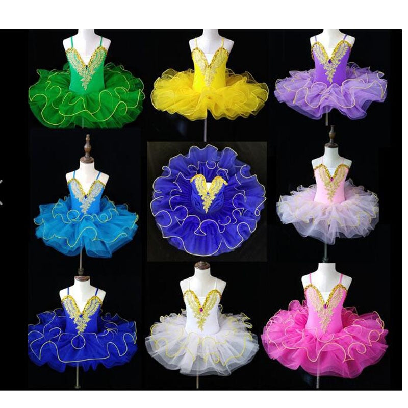 Girls Performance Ballerina Tutu Princess Costume