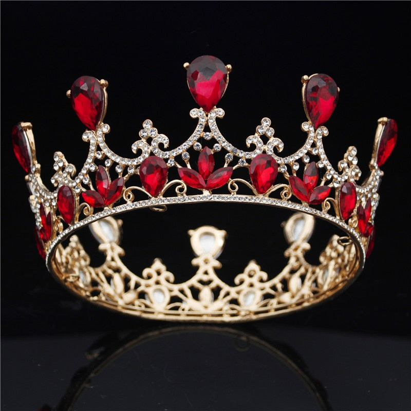 Fashion Crystal Wedding Crown Vintage Royal Queen Tiara