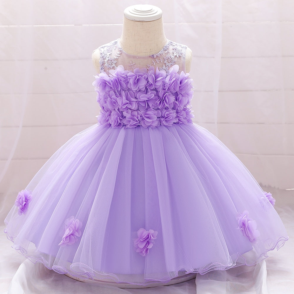 Baby Girls Dress 1 Year Birthday Princess Christening Gown