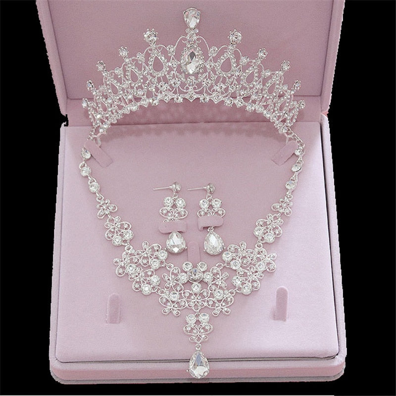 Quincea?era Prom Pageant Party Necklace Earring Sets Jewelry Accessories
