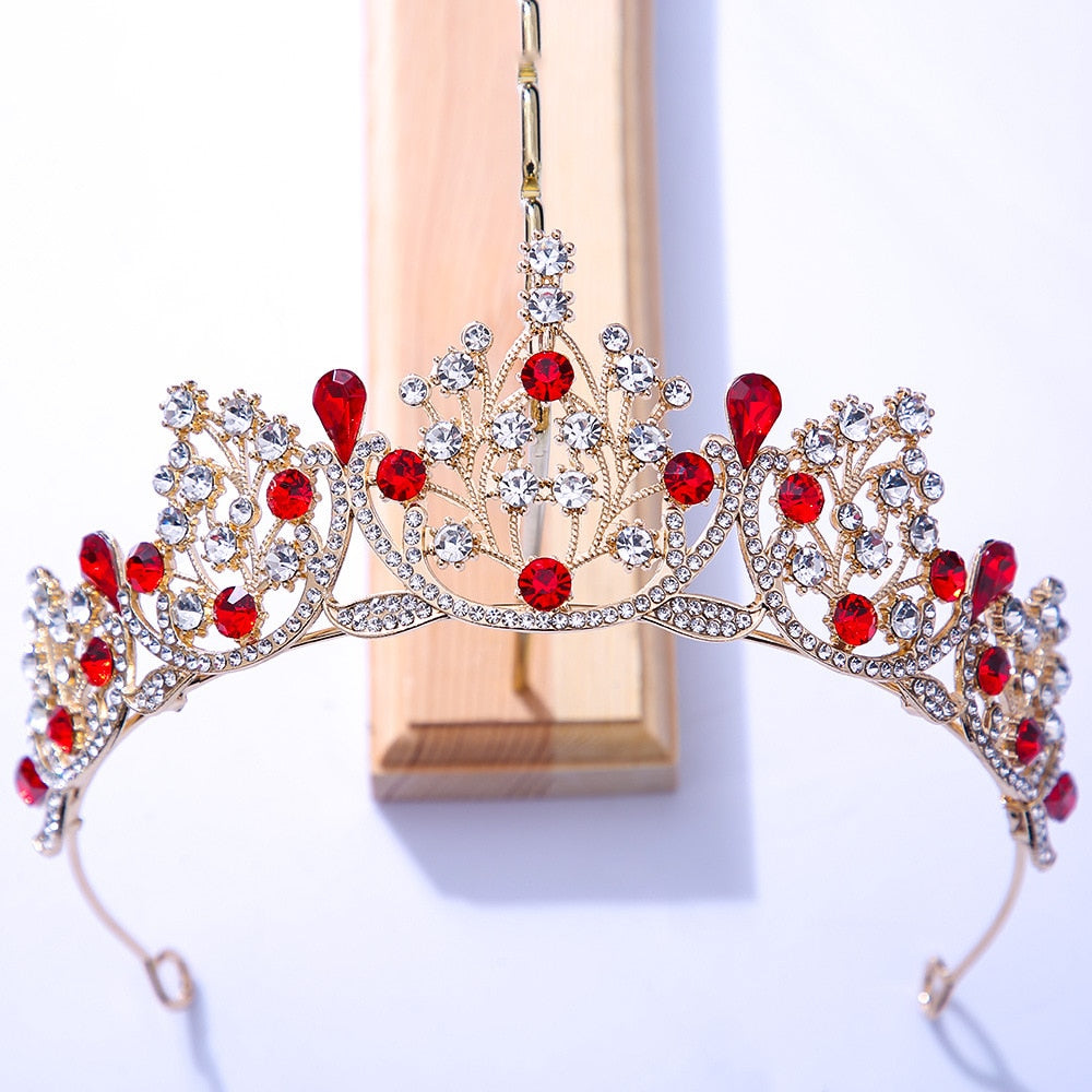 Colorful Tiaras Crowns for Women Crystal Party Hair Accessories