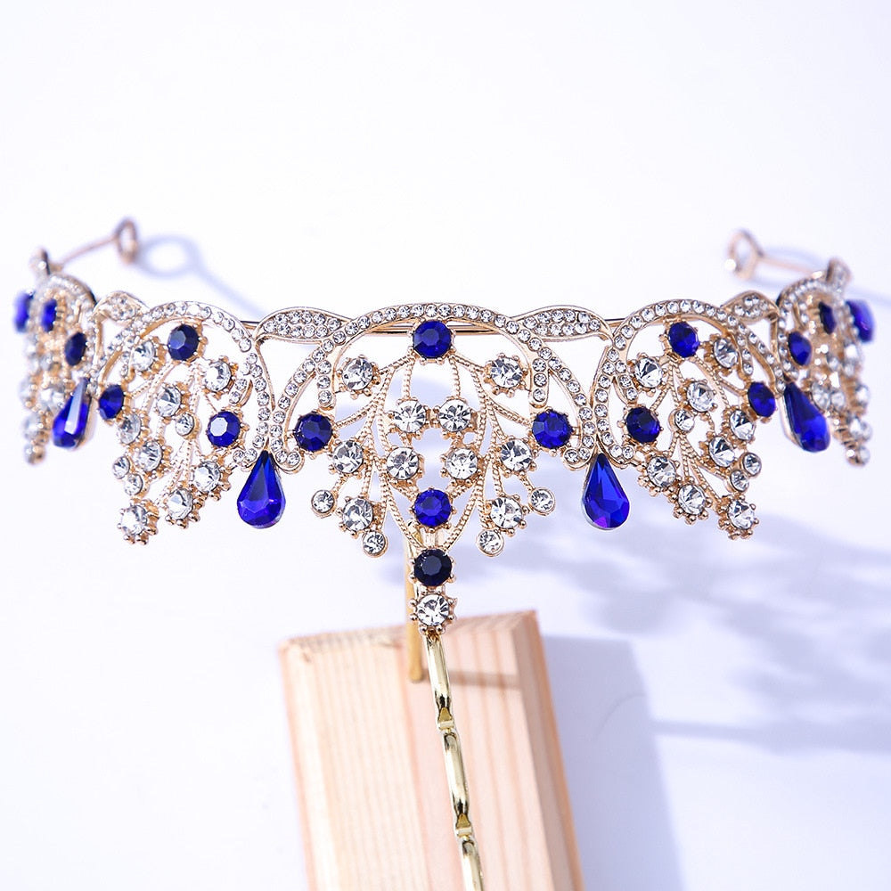 Colorful Tiaras Crowns for Women Crystal Party Hair Accessories