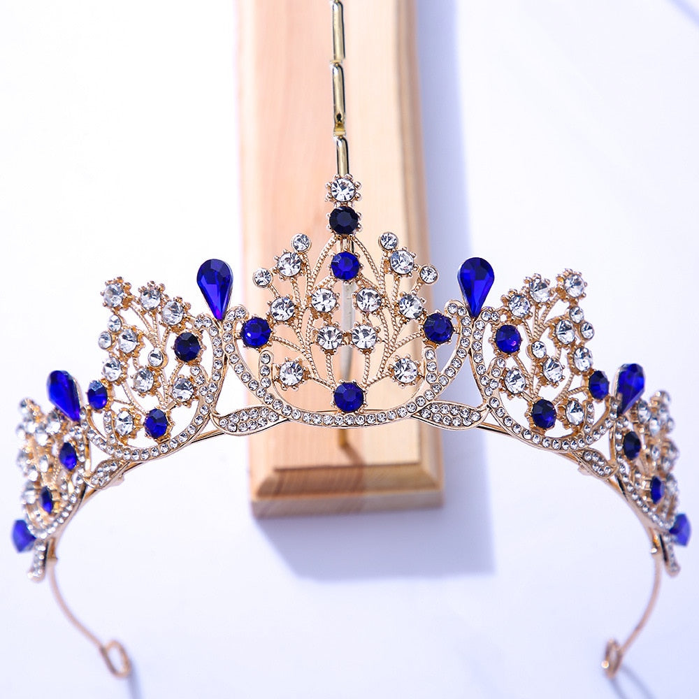 Colorful Tiaras Crowns for Women Crystal Party Hair Accessories