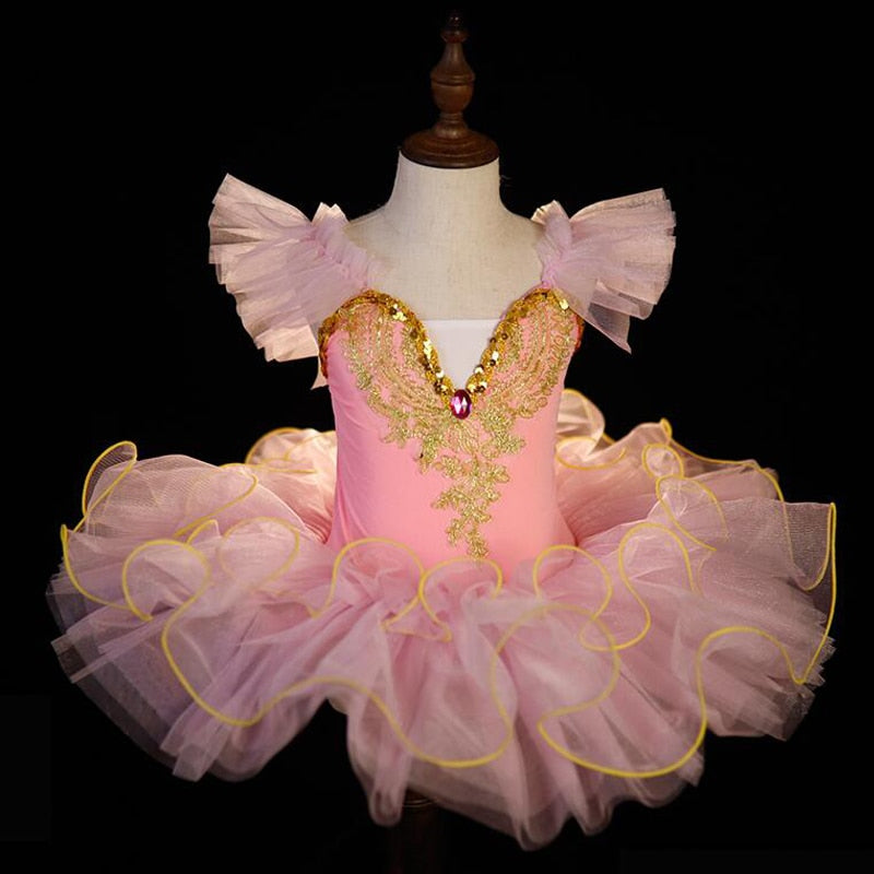 Girls Ballerina Ballet Tutu Dance Costumes Outfits