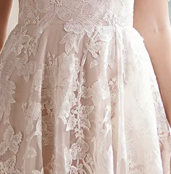 Dreamy Floral A-Line Wedding Dress With Lace