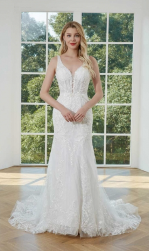 Tulle Lace Mermaid Bridal Gown