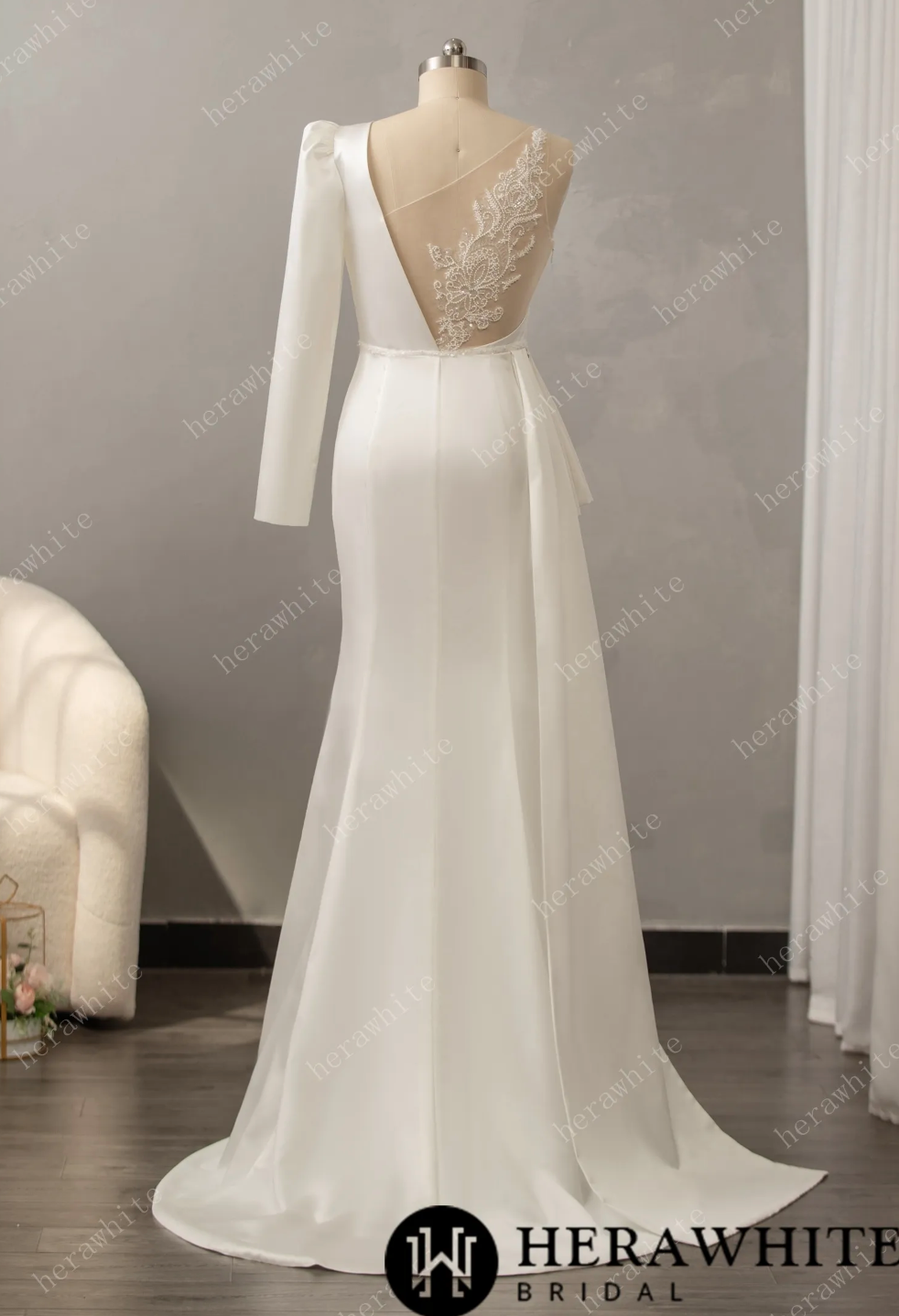 Sweetheart Neckline Wedding Dress with One Shoulder