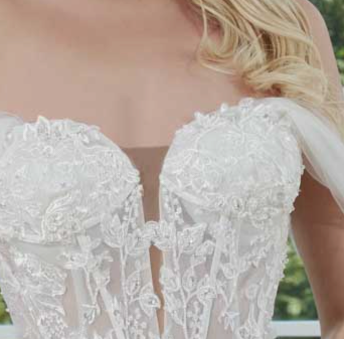 Floral Lace Tulle Bridal Wedding Dress