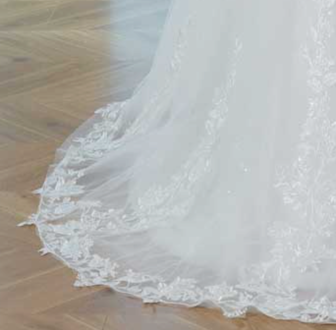 Floral Lace Tulle Bridal Wedding Dress