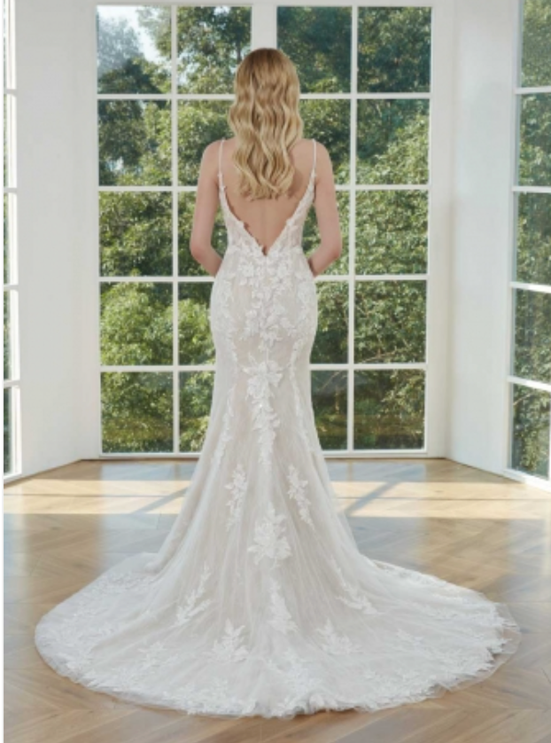 Lace Tulle Floral Bridal Mermaid Gown