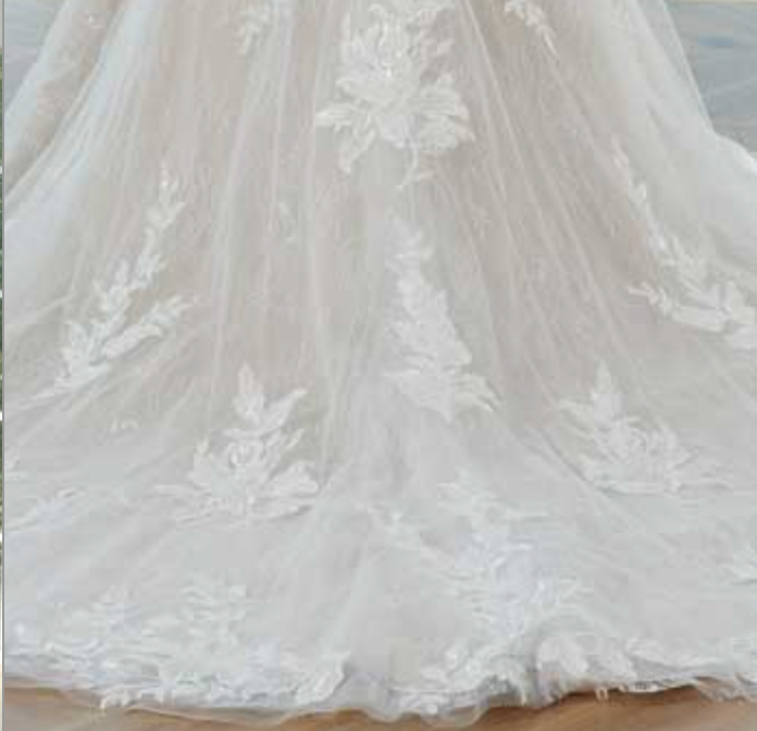 Lace Tulle Floral Bridal Mermaid Gown