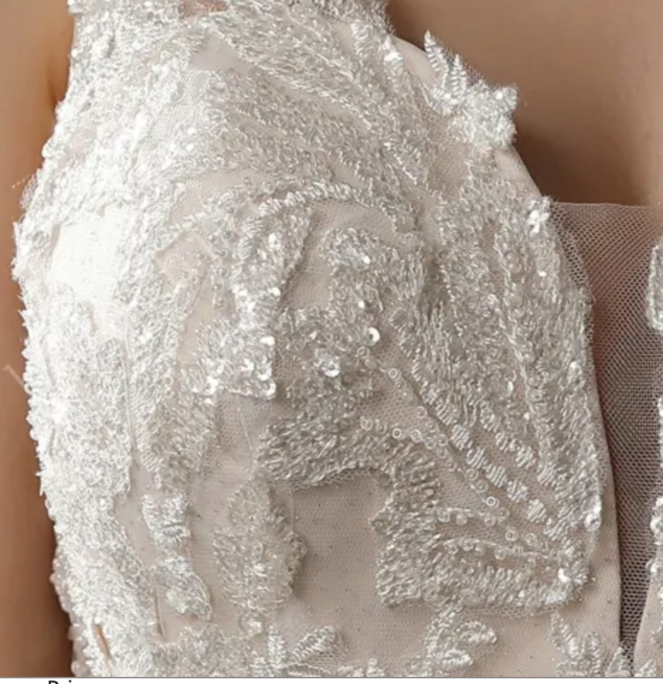 Plunging V-Neck Mermaid Wedding Dress with Illusion Square Back