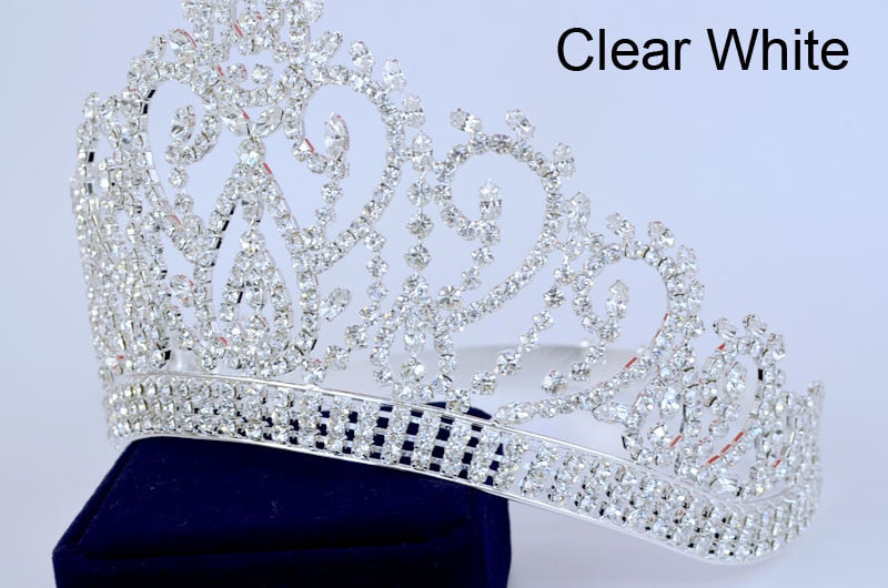 Crystal Rhinestone High Point Pageant Tiara Crown