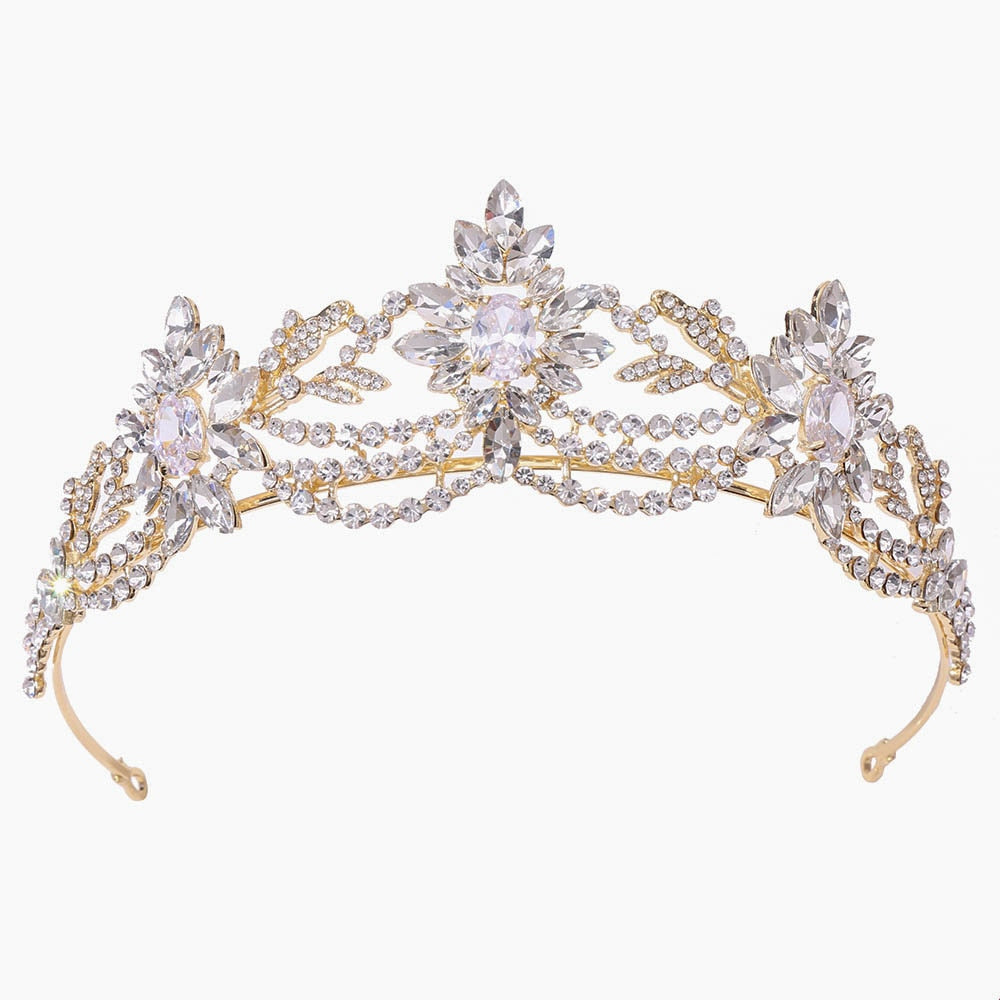 Multiple Colors of Crystal Pageant Wedding Tiara Crown