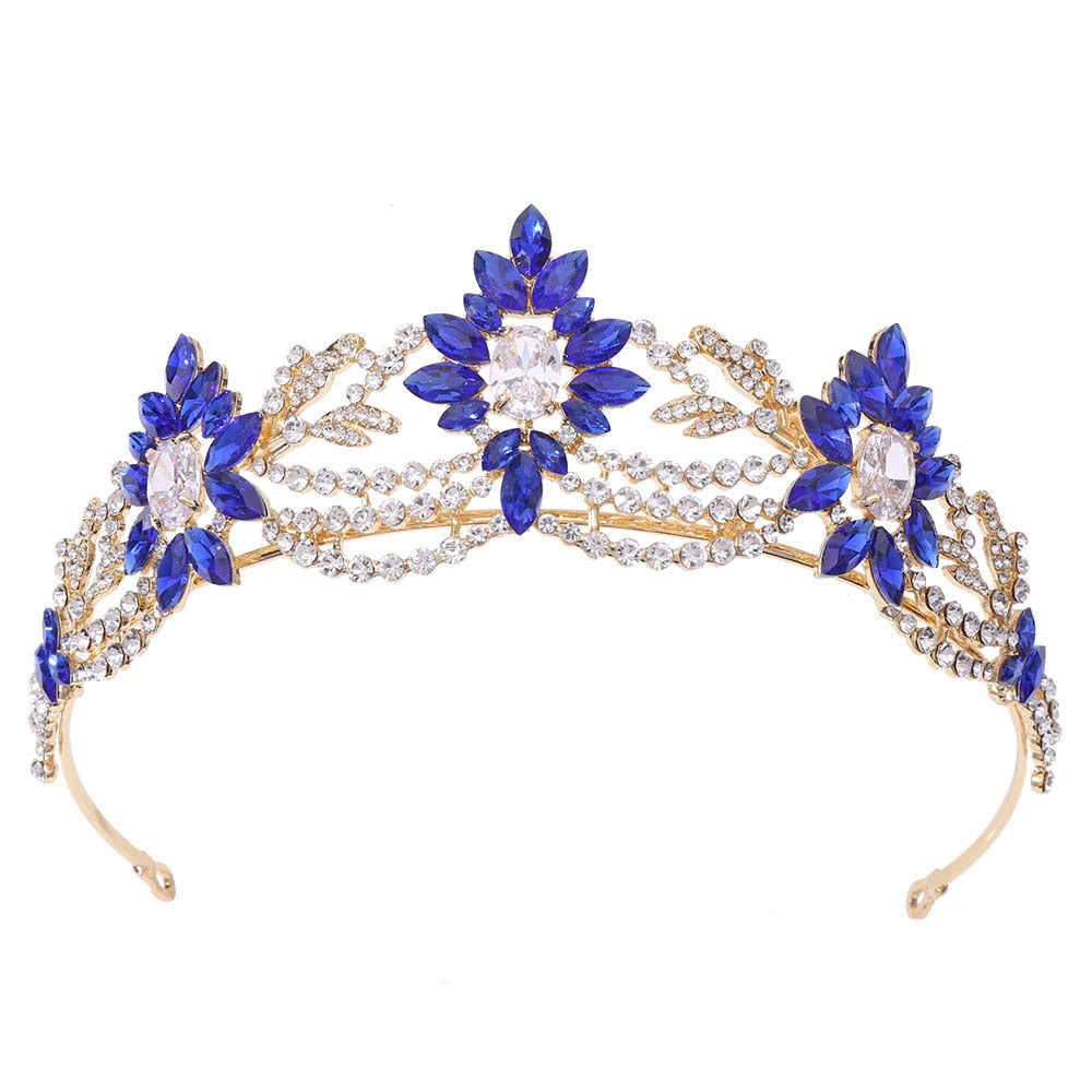 Multiple Colors of Crystal Pageant Wedding Tiara Crown