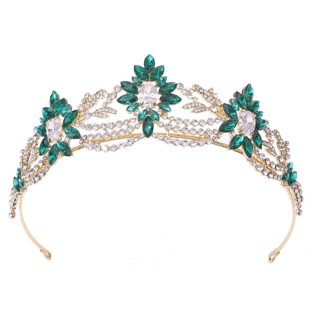 Multiple Colors of Crystal Pageant Wedding Tiara Crown