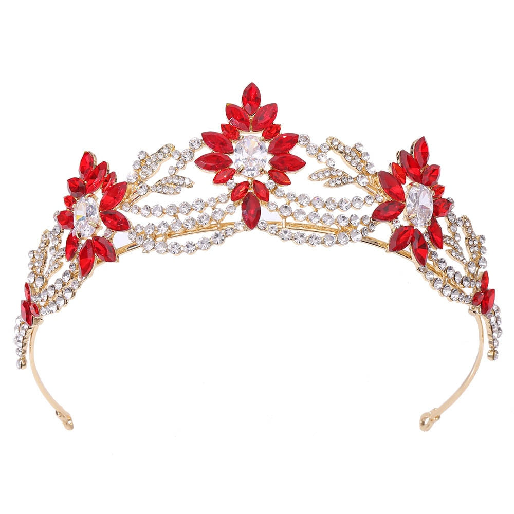 Multiple Colors of Crystal Pageant Wedding Tiara Crown