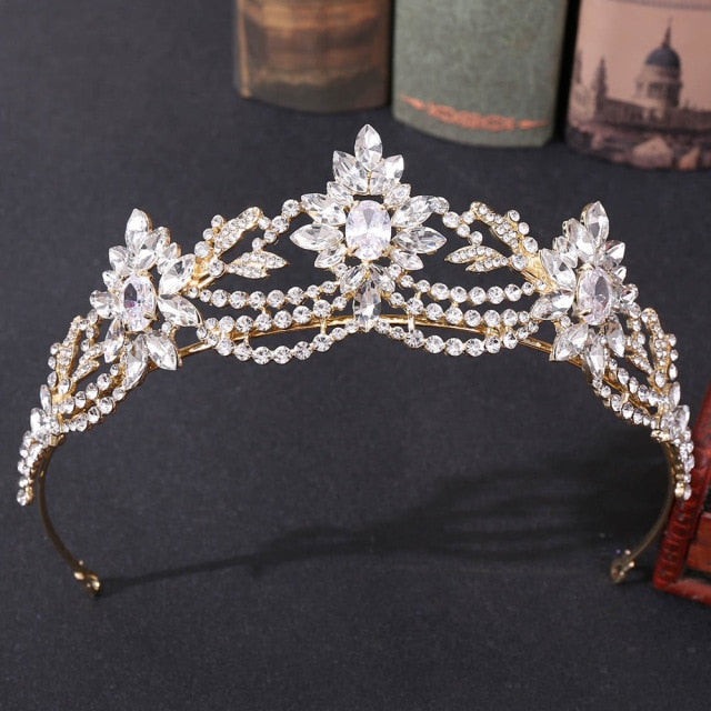 Multiple Colors of Crystal Pageant Wedding Tiara Crown