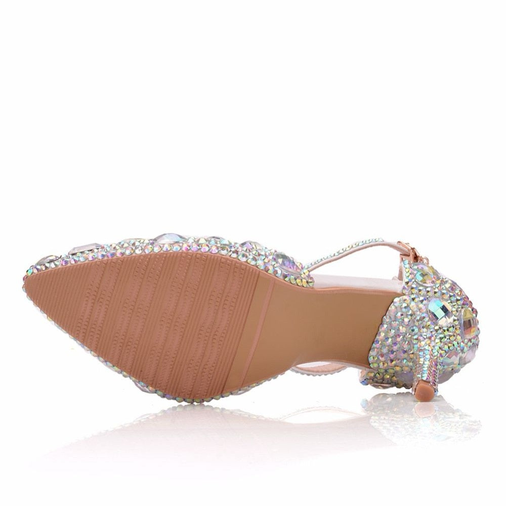 Crystal Queen Sweet Rhinestone Princess High Heel Pumps