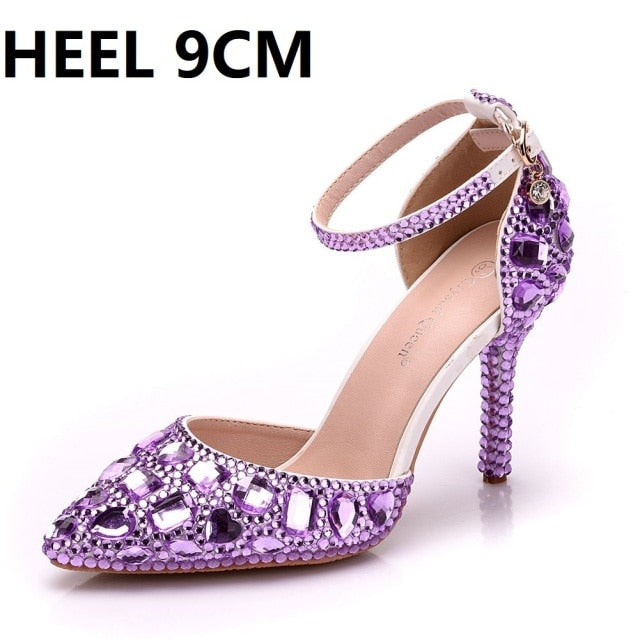 Crystal Queen Sweet Rhinestone Princess High Heel Pumps