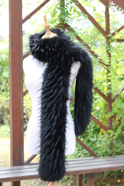 Faux Fox Fur Long  Formal Shoulder Wrap In Many Colors