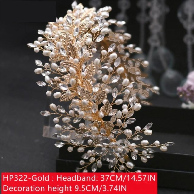 Luxurious Bridal Headband Rhinestone Wedding Hair Accessory 10 Styles