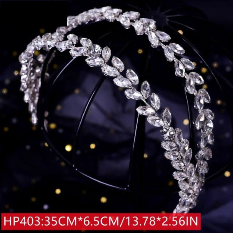 Luxurious Bridal Headband Rhinestone Wedding Hair Accessory 10 Styles