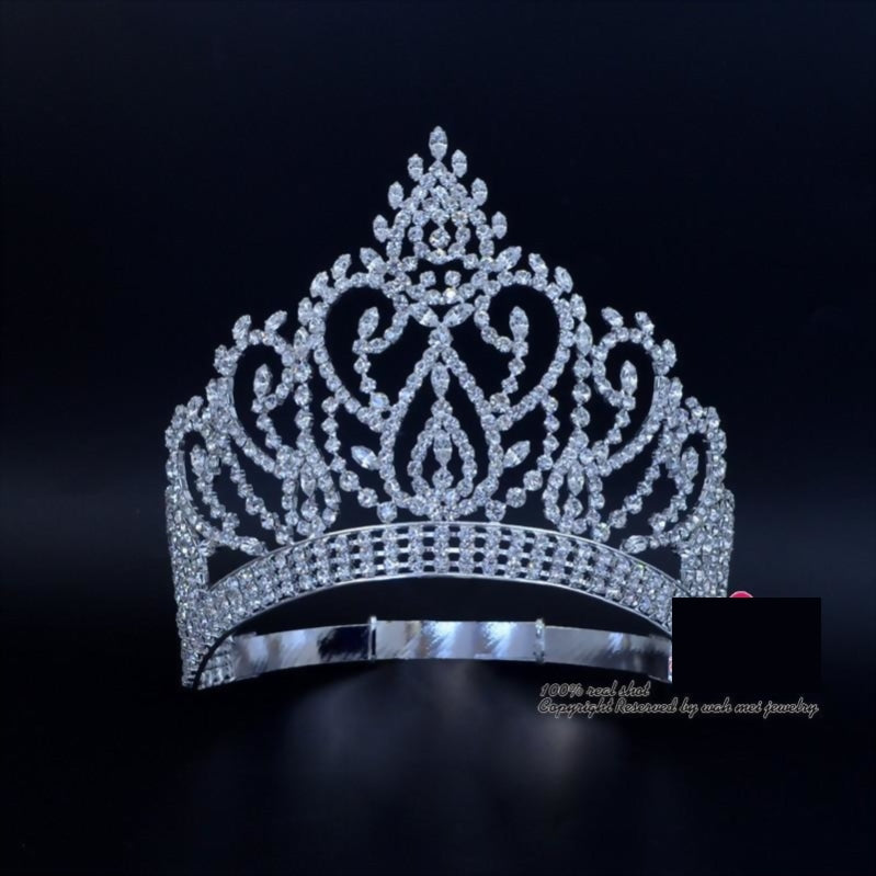 Crystal Rhinestone High Point Pageant Tiara Crown