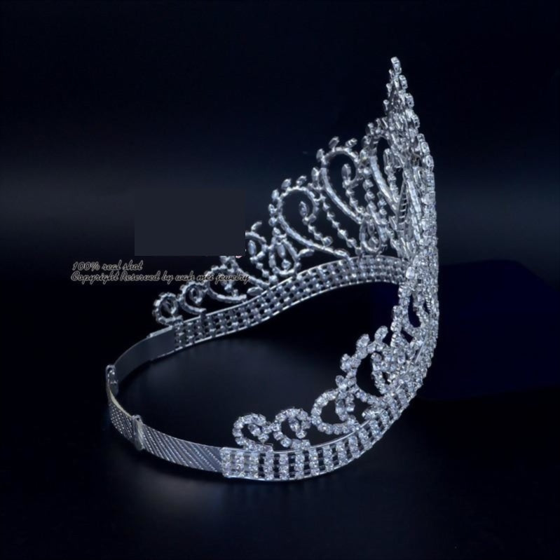 Crystal Rhinestone High Point Pageant Tiara Crown