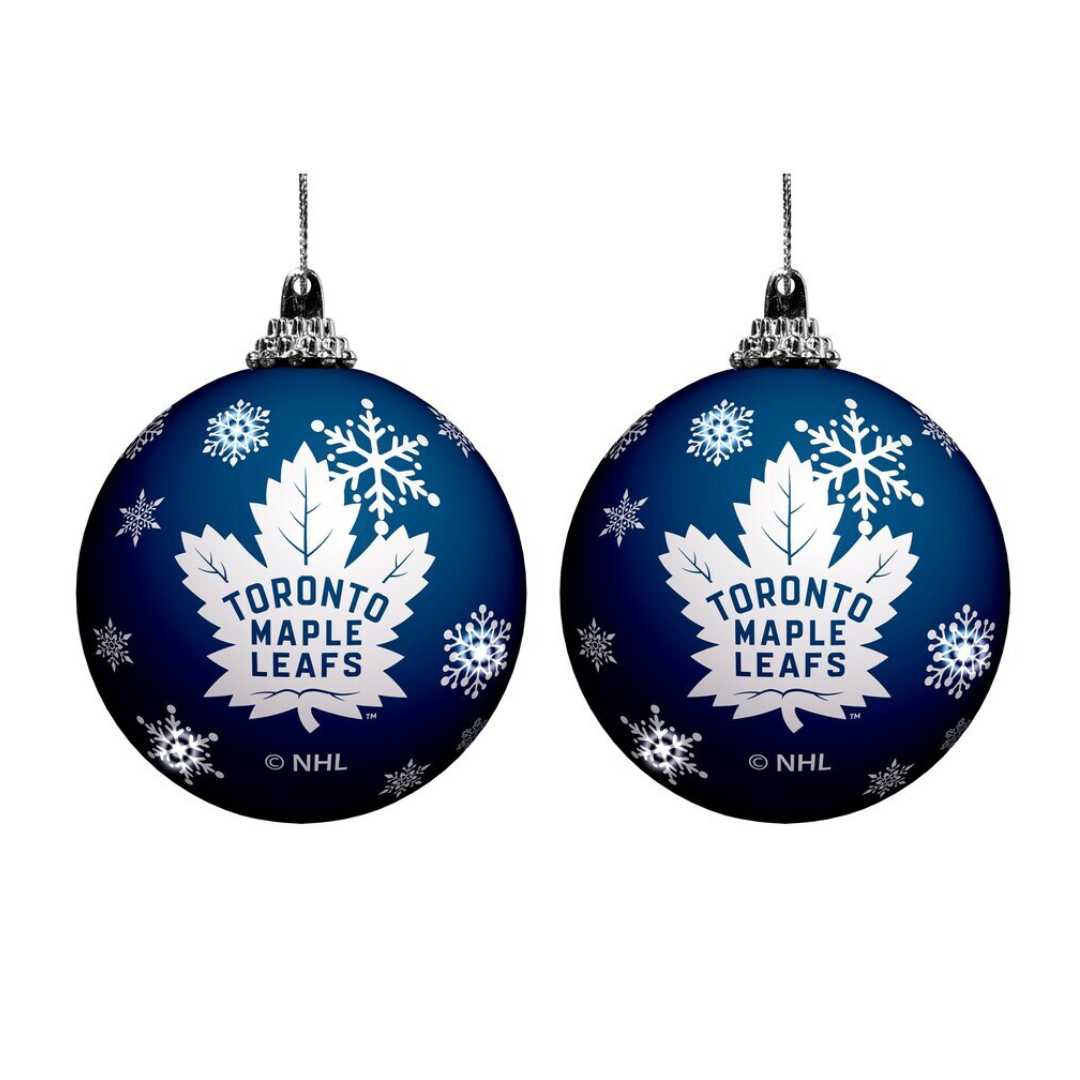 Toronto Maple Leafs 2pk Light Up Ornaments