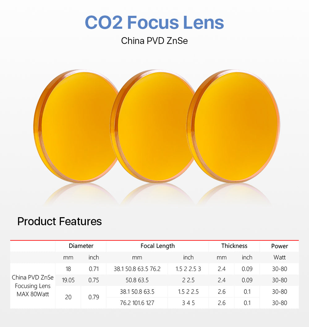 PVD Znse Focus Lens for CO2 Laser