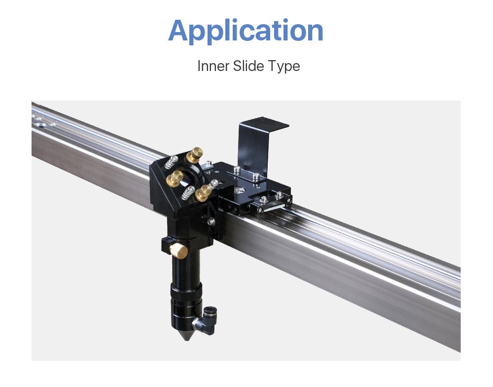 Cloudray CO2 Laser Head Inner Slider Type with Air Assist Nozzle for Inner Rail