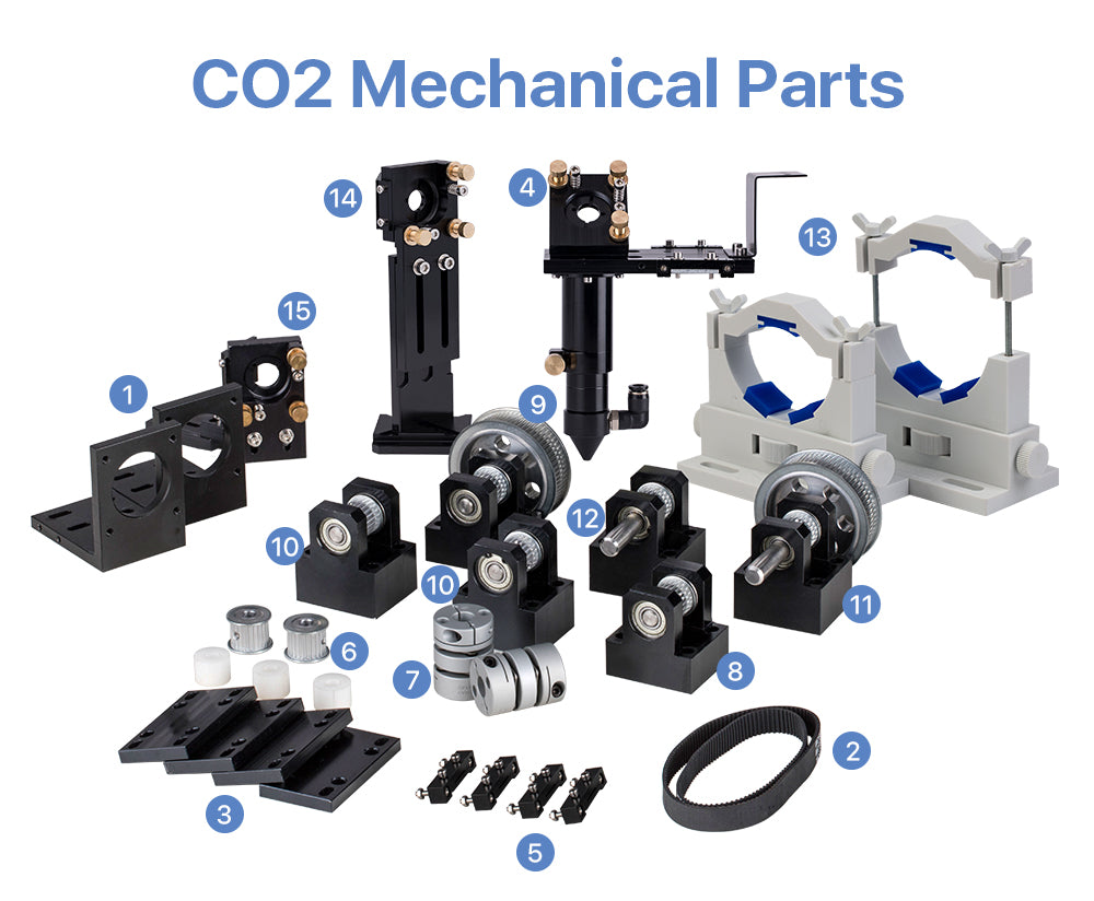 Cloudray CO2 Metal Parts Set E Series Transmission Laser Head Mechanical Components for DIY Laser Machine