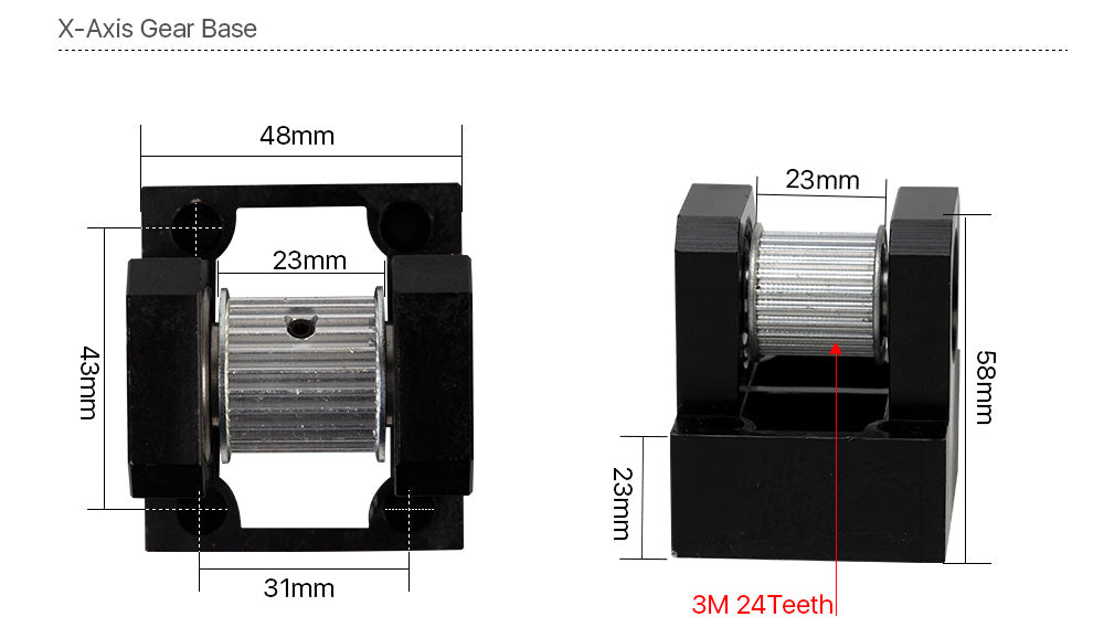 CO2 Metal Parts Set E Series Transmission Laser Head Mechanical Components for DIY Laser Machine