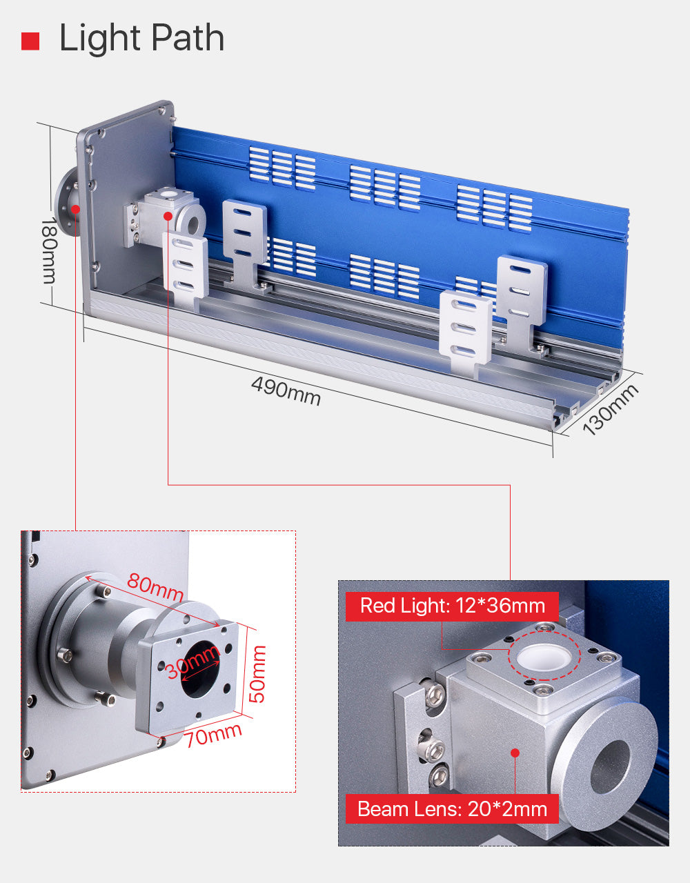 DaWei Light Path, can suitable for many kinds RF-Laser Source.